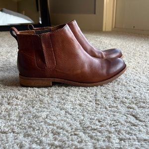 Kork-ease velma brown leather boot in rum cognac